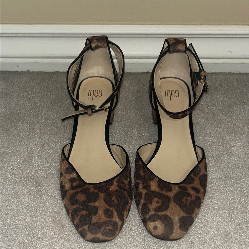Ladies cabi Brown Leopard Print Heels